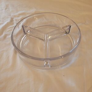 Imperial Candlewick Three Part Candy Dish (7" Diameter) Without Lid